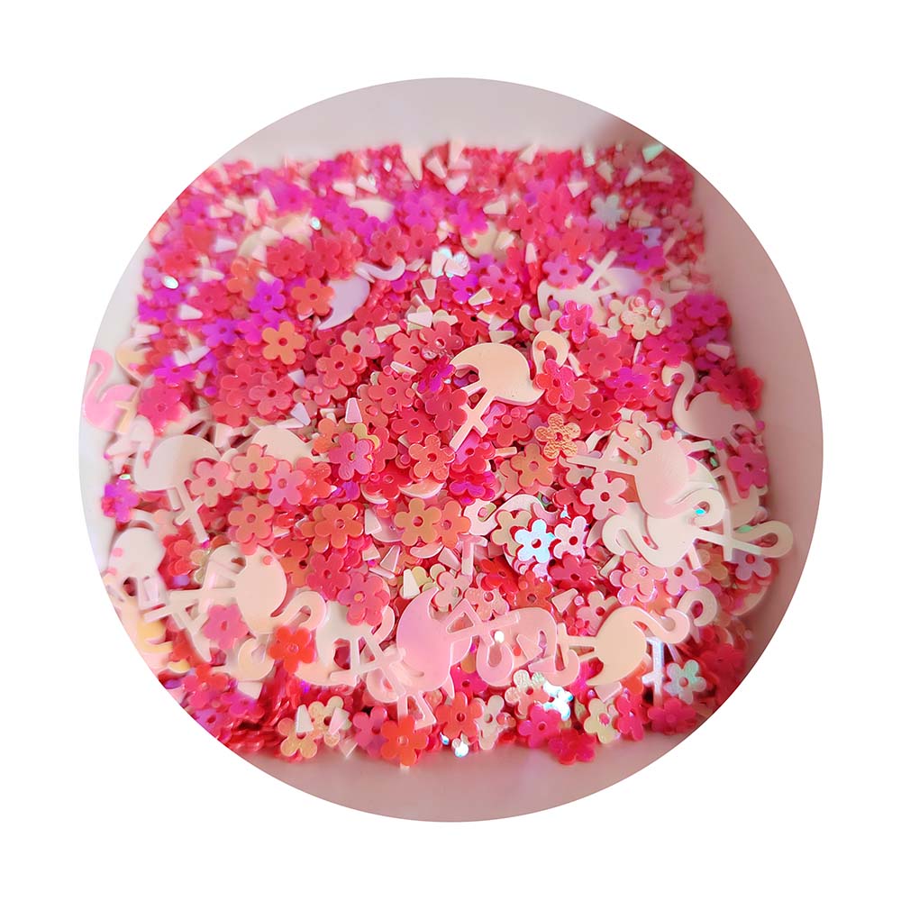 Hot Selling 500g/Bag Pink Birds Red Daisy Flowers Mixed PVC Glitters Confetti for Wedding Balloons Birthday Party Table Decor