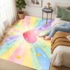 Rainbow Heart Living Room Nonslip Area Rug Soft Carpet For Bedroom Game Playroom Sofa Office Home Decor Doormat Christmas Gift C929546