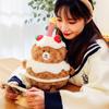 Bear Cake Plush Toy Stuffed Doll Throw Pillow Cartoon Decorative Kids Gifts