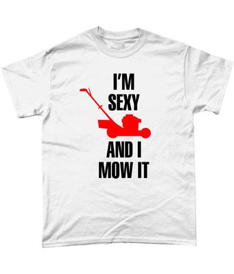 Ich bin sexy und ich mähe es T-Shirt Gartenarbeit Witz Vater Ehemann Geschenk
