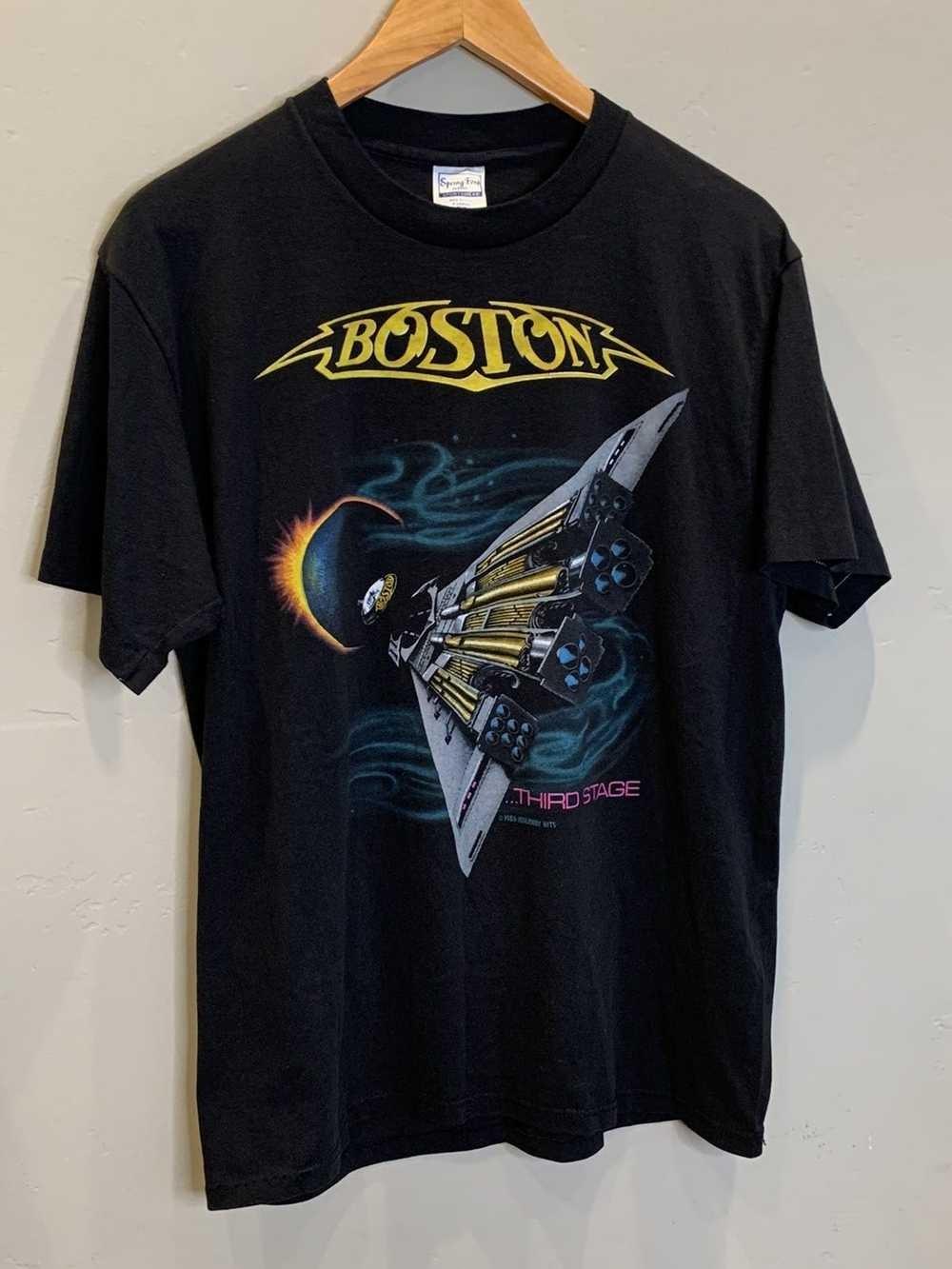 Rare 1987 Boston Rock Band Concert Tour Black Unisex Tshirt S-5XL KH3658 S