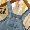 Baby Boy Solid Denim Overalls Barn Jean Bukser Spedbarn Jumpsuit Barneklær Barn Kjeledress Høst Jenter Antrekk