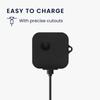 kwmobile Earphone Case Compatible with CMF by Nothing Nothing Ear 2024 Wireless Drop Black - Earphones, Silicone, Protection,