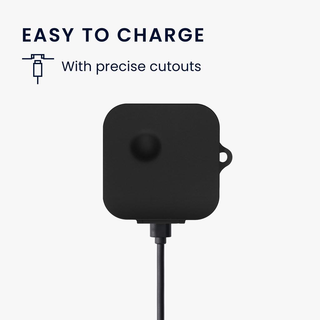 kwmobile Earphone Case Compatible with CMF by Nothing Nothing Ear 2024 Wireless Drop Black - Earphones, Silicone, Protection,