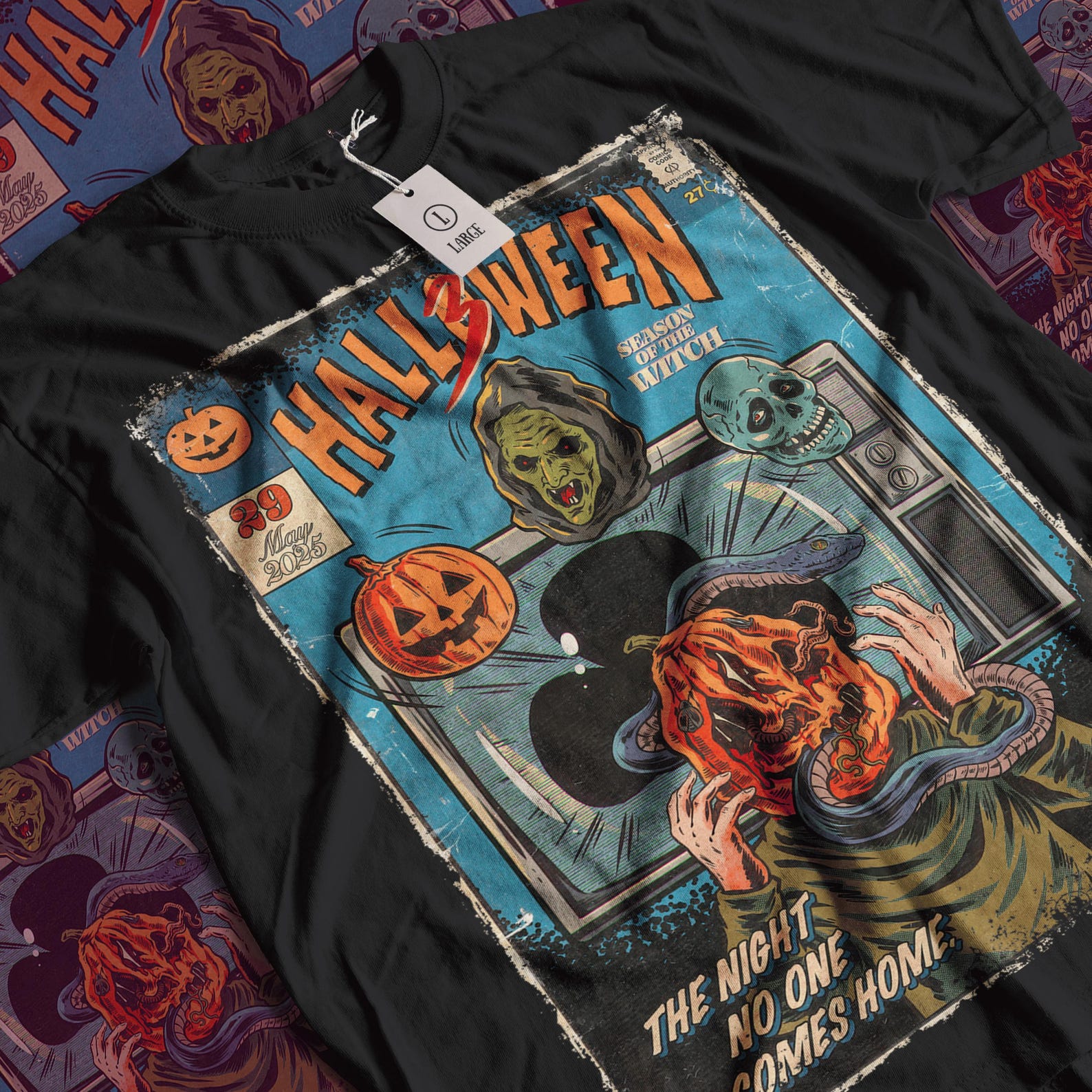 Aesthetic Halloween 3 Movie T-Shirt: Vintage Horror Movie Unisex Graphic Tee 2XL