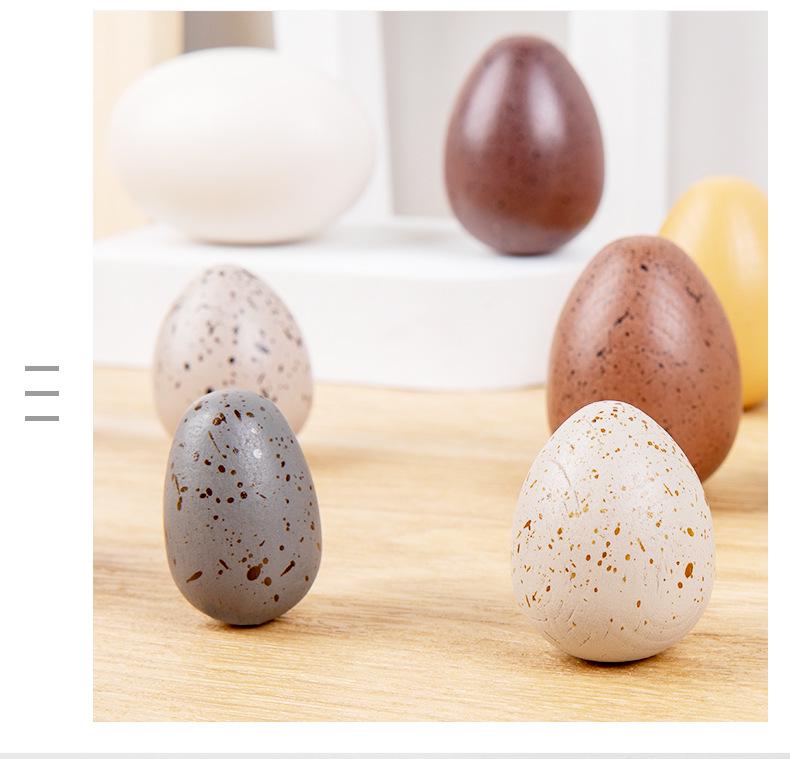 Wooden Educational Pretend Play Set: Colorful Bird, Chicken, and Duck Eggs for Kindergarten Science Learning