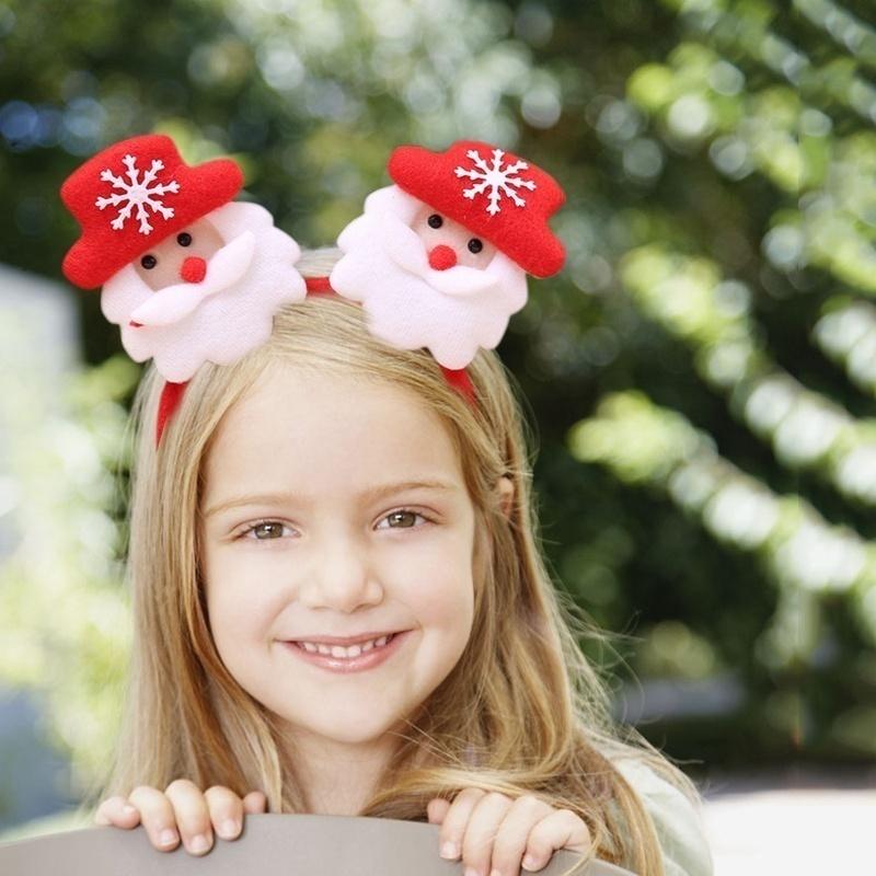 New Arrival Cute LED Santa Elk Snowman Whitebear Hairband Christmas LED Light Headband Party Christmas Decoration