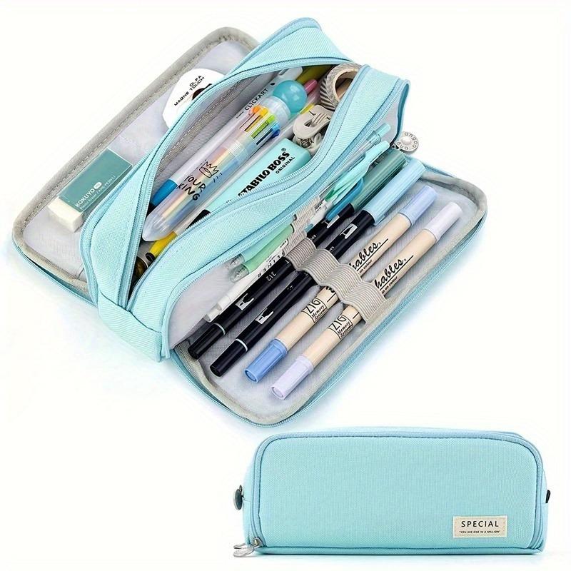 

Fashionable multi-layer pencil case 1pcs синий