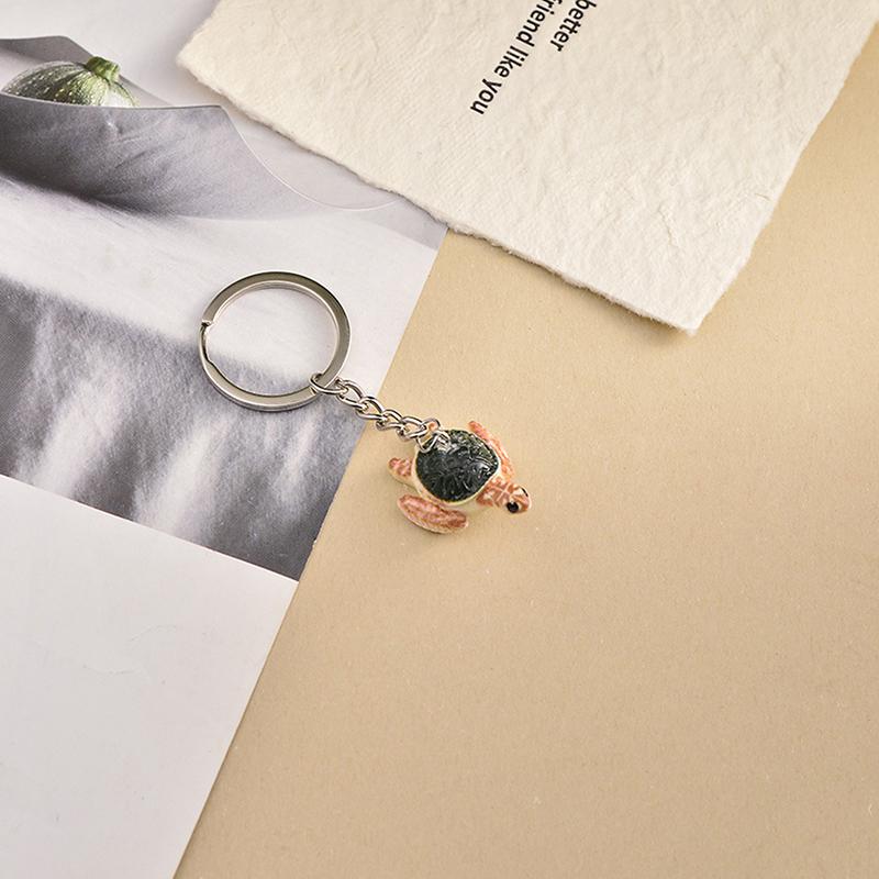 Retro Turtle Keychain Unique Cute Pendant Keyring Charm Sea-Themed Jewelry Gift