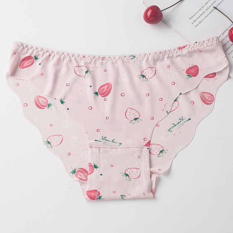 CINOON Dámské Sexy ledové hedvábné kalhotky s potiskem Vysoká elasticita Chladivé kalhotky Nízký pas Bezešvé Prodyšné kalhotky