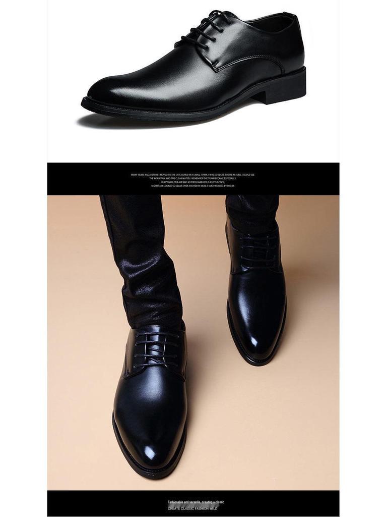 2025 Herren Casual Rutschfeste Lederschuhe - Echtes Rindsleder, Leichtgewicht, Bequem, Schnürschuhe, Vielseitig.
