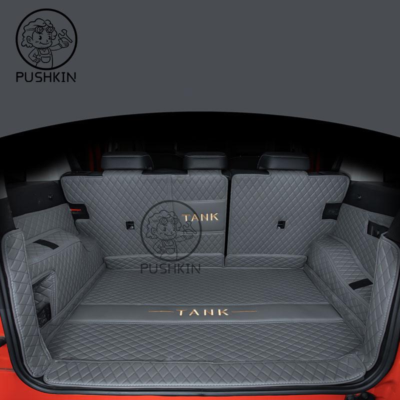 For GMW TANK 300 2025 2024 2023 Car Trunk Protection PU Leather Mat Catpet Interior Modification Cover Part Auto Accessories