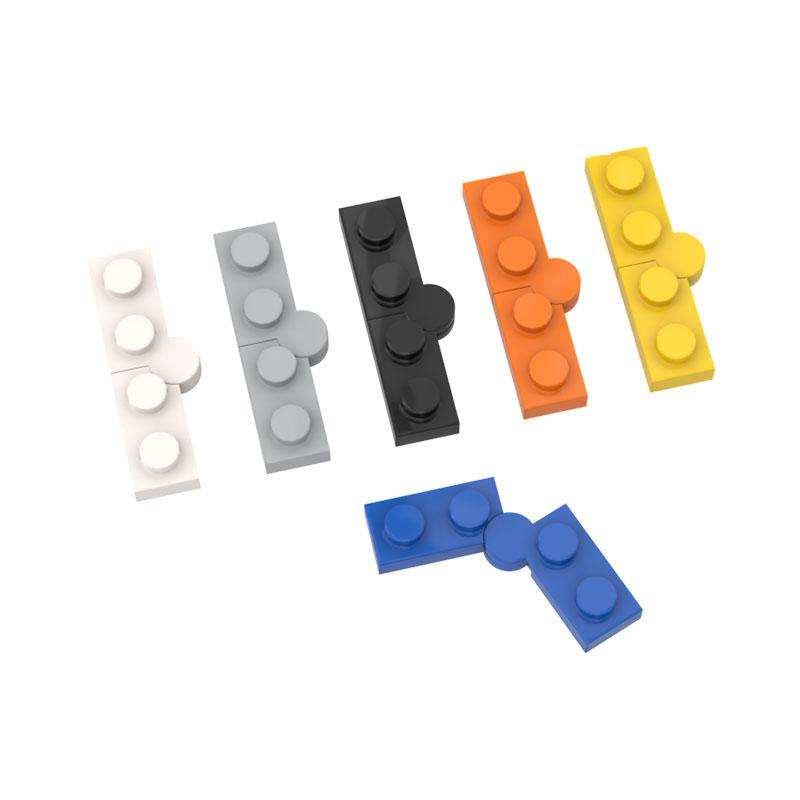 Non-Toxic 10Pcs 2429 1X2 Hinge Board Building Blocks Moc Rotating Color Accessories Compatible With Brick Diy Children'S
