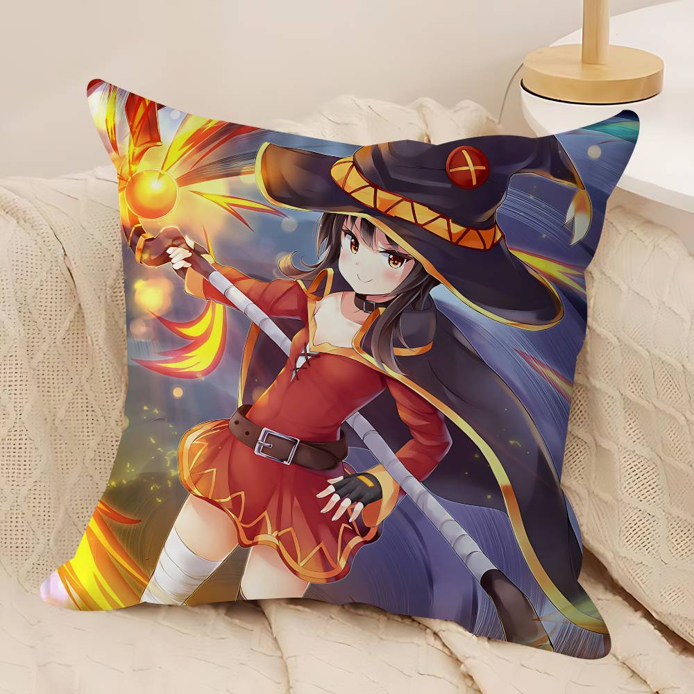 K-KONOSUBA M-Мегумин Наволочка Мультяшный Подарок Наволочка для Подушки Декор для Спальни Дома Дивана Кресла Сиденья Наволочка 12x12Inch