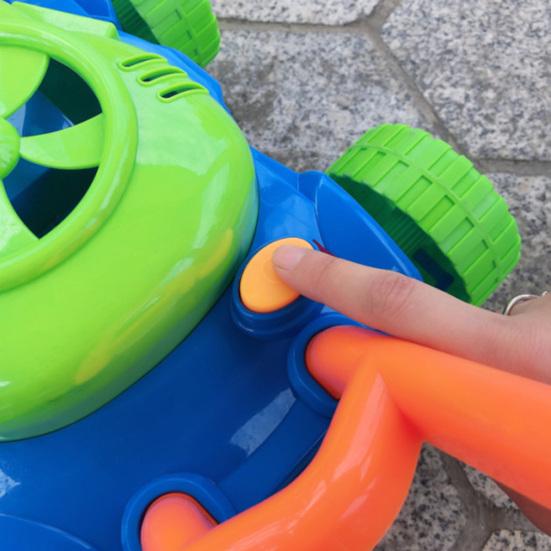 Bubble Machine Children Toy with Music Light Hand Pushed Weed Machine Shape Bubble Car Toy Outdoor Play Bubble Car for Kids