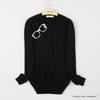 Women's V-neck Cashmere Sweater Warm Long Sleeved Sweater Solid Color