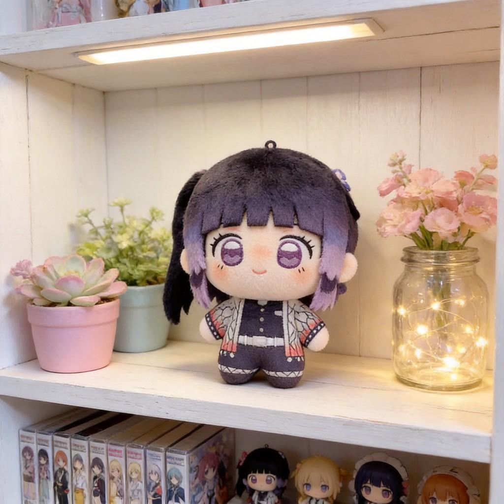 Demon Slayer Kanao Kocho Plush Doll 10cm Soft Cartoon Toy For Kids And Teens