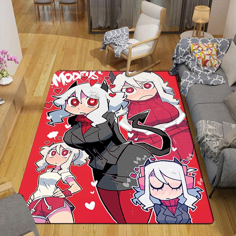 Helltaker Anime Style Rug Floor Mat for Living Room or Bedroom Soft and Comfortable Carpet a Gift for Birthday and Holiday.