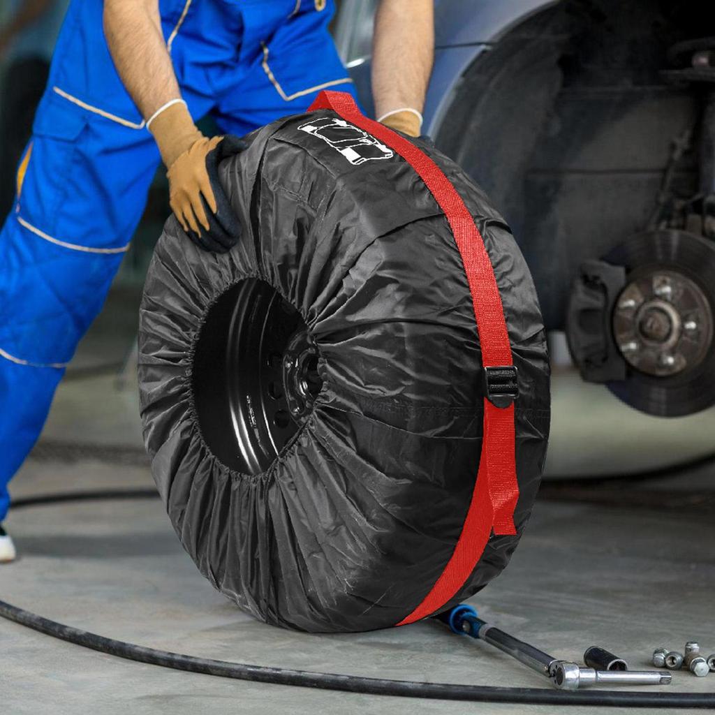 Car Spare Tire Cover Waterproof Anti-Puncture Spare Wheel Protective Cover Car Tire Protective Cover for Rvs Trucks Automotive