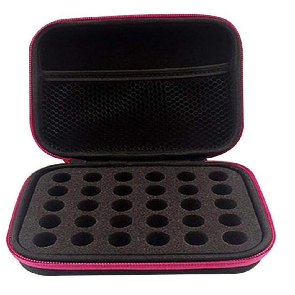 30 Slots 1-3 ML Insulin Vial Storage Case Waterproof Wear-resistant Essential Oils Carrying Box Shockproof Zippers Closure