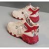 Damen Plateau-Sportschuhe mit dicker Sohle - High-Top Schnürschuhe, Leichte Schuhe mit dicker Sohle für Outdoor-Freizeit und Büro-Alltag, Dad Shoes