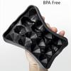 Tiny Diamond Ice Molds Fun Shapes, Silicone Mini Diamond-Shaped Ice Cube Trays 16 Cubes, Easy Release, BPA-Free and Stackable,