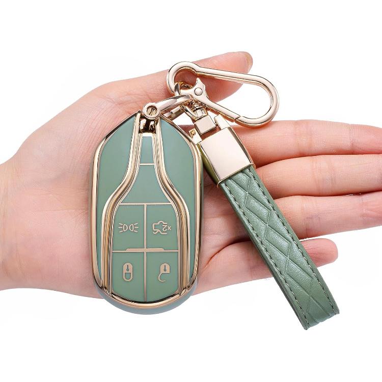 Key Fob Cover for Maserati,Soft TPU Key Case Shell Compatible with 2013-up Maserati Quattroporte,Ghibli,2017-up