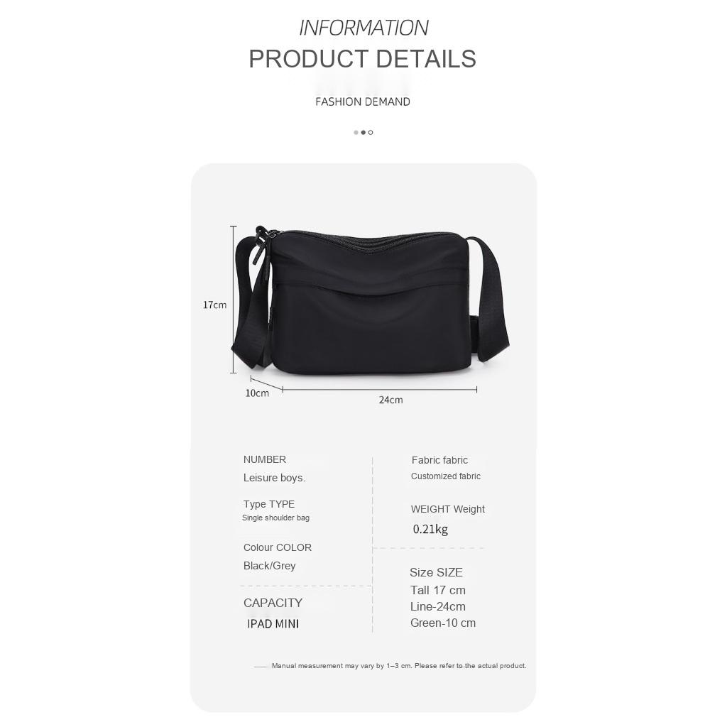 Shoulder Bag Unisex Nylon Multi Compartment Daily Commute