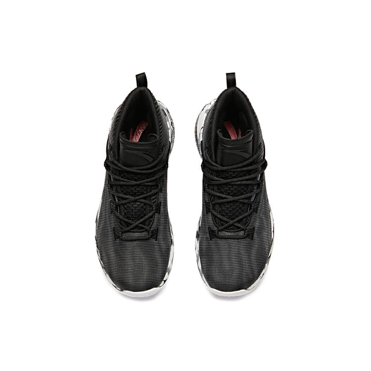 Anta UFO2.0 Mid Top Basketball Shoes Men's Black White 11911603-6