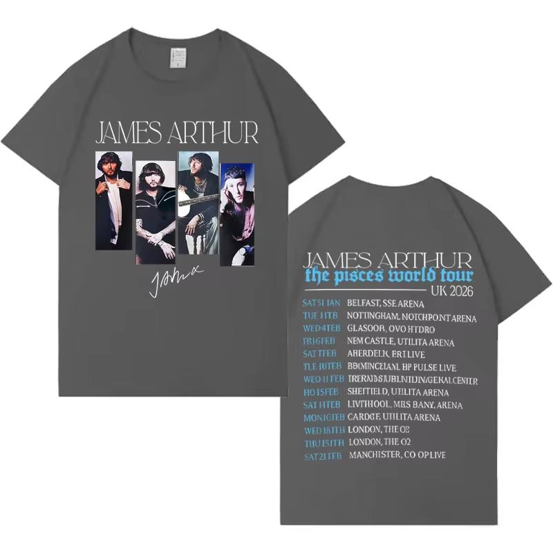 2026 Singer James Arthur Men Women T Shirt Fashion New Album Casual Hip Hop T-Shirts Hip Hop High Quality Cozy Short Sleeve Unisex Loose Tee Tops
