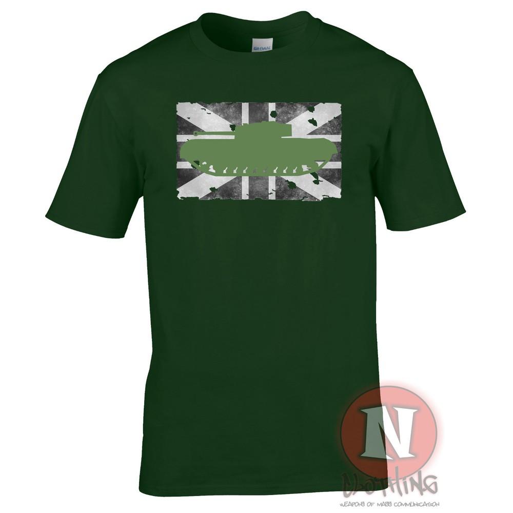Churchill Tank TShirt Patriotic Nostalgia Wwii DDay Military British World Of