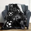 1pc Soccer Balls Blanket, Lightweight Flannel Throw Blanket for Sofa, Bed, Travel, Camping, Living Room, Office, Couch055