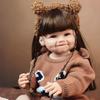 BZDOLL Lifelike Realistic Reborn Baby Girl Doll 55 CM 22 Inch Soft Full Silicone Princess Toddler Art Bebe Birthday Gifts for Child
