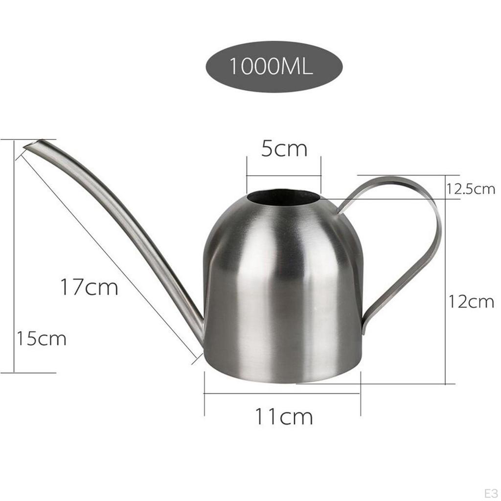 Kaufe 1000 ml Edelstahl-Giekanne fr Zimmerpflanzen, lange ffnung, fr  Blumen, Bonsai, Sukkulenten zum Preis ab 38 | Joom