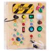 Interactive LED Wooden Busy Board: Children's Early Education Toy with Switches & Sockets