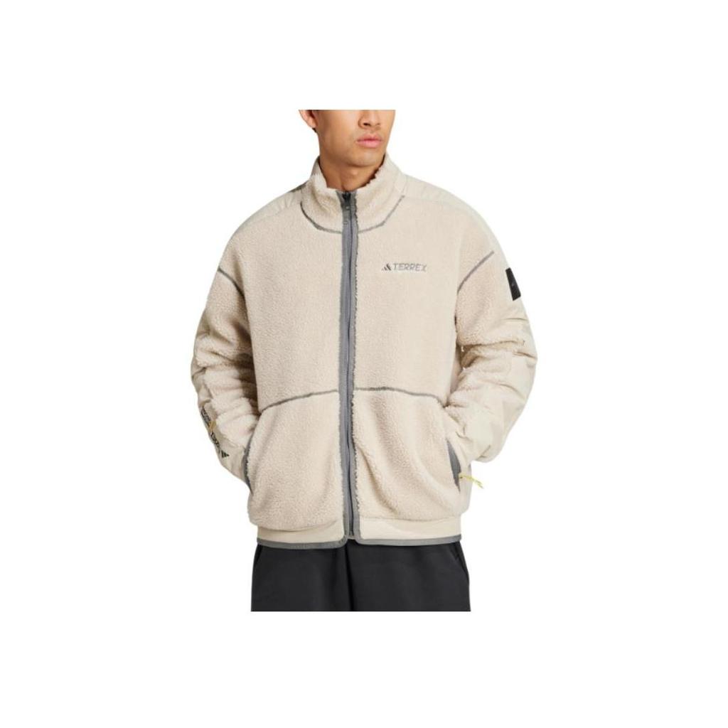 adidas Terrex National Geographic Unisex High Pile Fleece Jacket Aluminum JJ4355