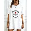 Oversized T Shirt Dress Black Rose And Text Print Casual Everyday Wear