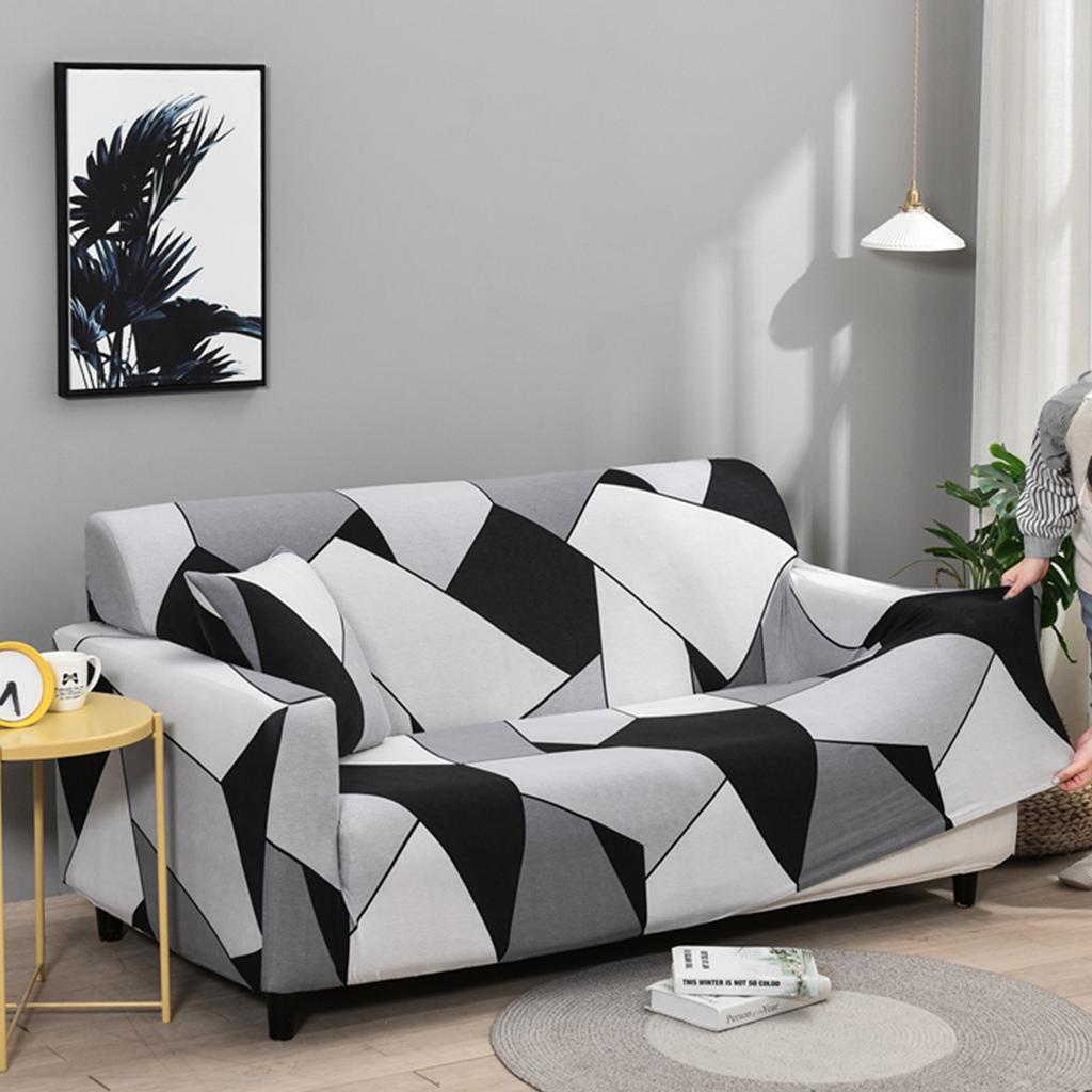 1pc Elastic Printed Sofa Cover, All-incl., Anti-slip, Season-proof, Cat/dust-resist., Wash/durable, for Home Sofa Decor&prot.