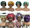 FREE SAMPLE Satin Bonnets Sleeping Caps Double Layer Women Silk Durags Head Tie Headband Designer Hair Bonnet With Custom Logo