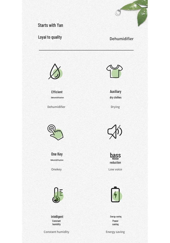Silent Smart Mini Dehumidifier for Household Wardrobes
