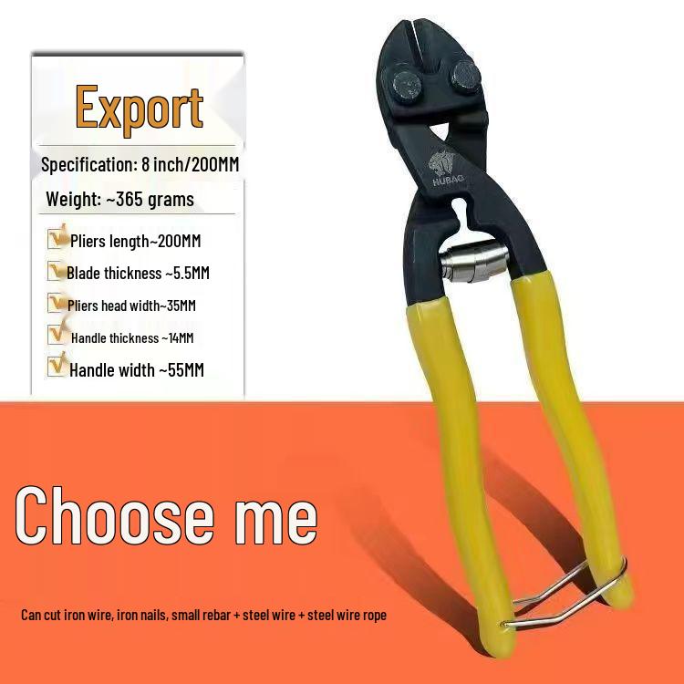 8-inch Iron Wire Cutting Pliers with Vise Grip and Demolding Shears
