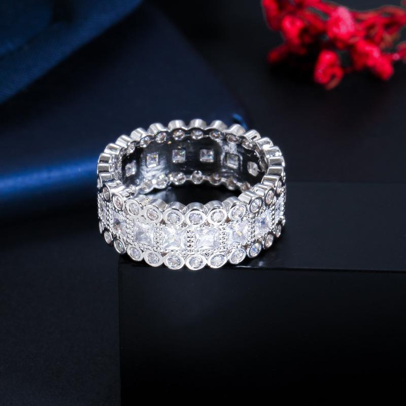 J0126 Ring, White Gold Plated With Zircon, Women'S Ring.