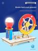 Hand-Crank Wooden Generator DIY Science Experiment Kit for Inventors