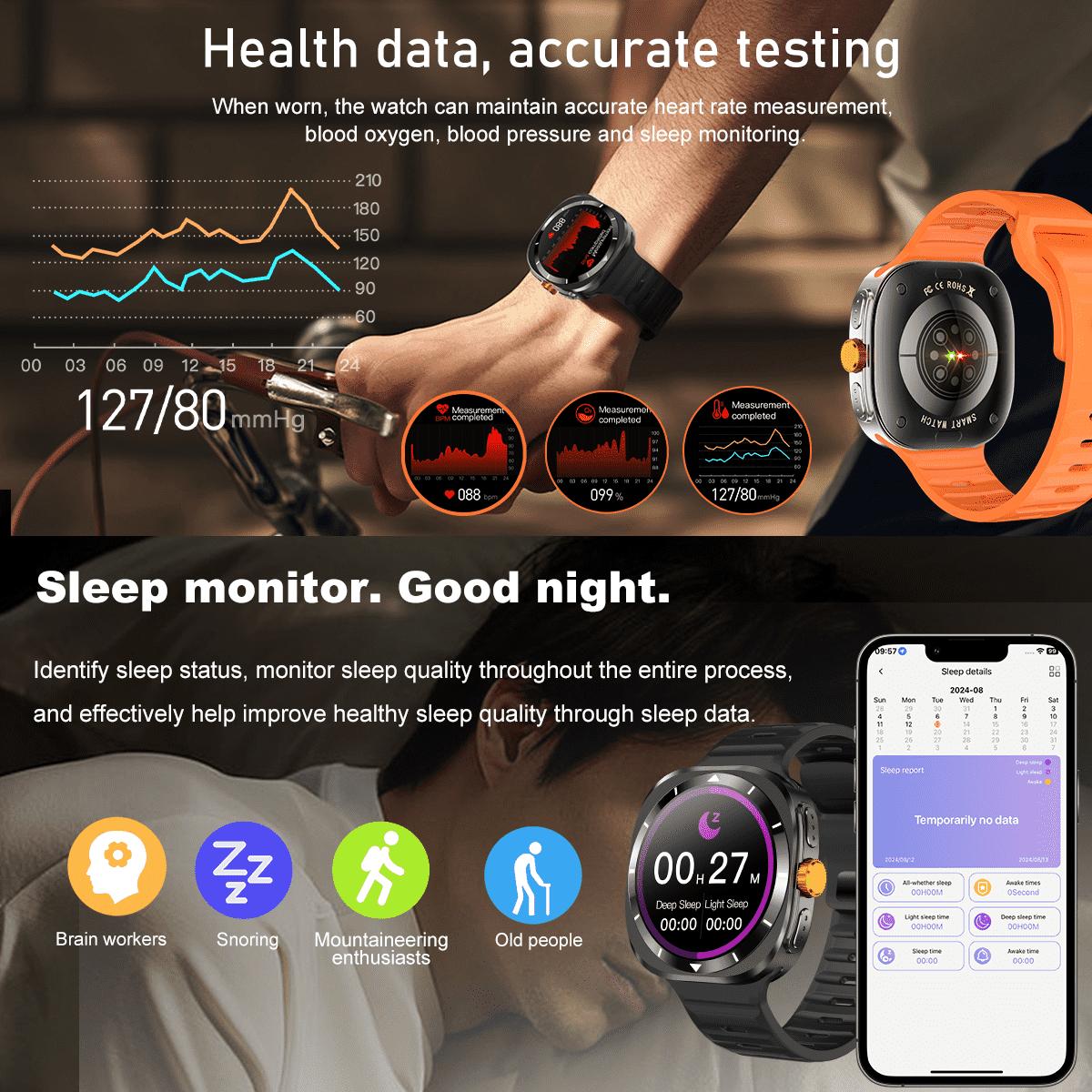 2024 Новые NFC-часы F7 Ultra Bluetooth Call Smart Watch Мужские AMOLED-экраны — фото 5