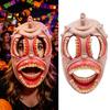 Soft PU Foam Mask Halloween Horror Mask, with Hollow Realistic Fangs, Lightweight Breathable Durable Grimace for Party Cosplay Costume Props