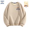 GENIOLAMODE Men's Fleece-Lined Crewneck Graphic Sweatshirt