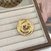 Chic French Retro Geometric Brooch for Jackets & Sweaters