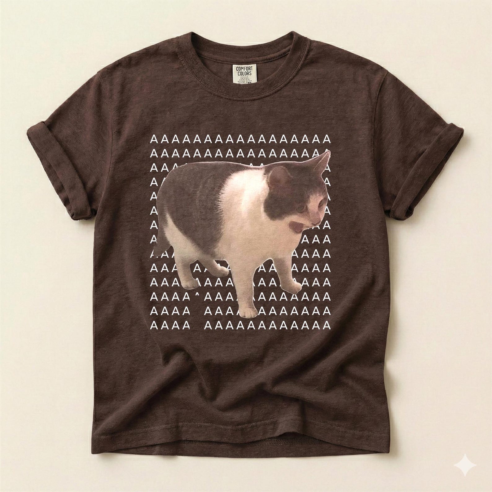 Screaming Cat Meme T-Shirt, Funny Graphic Tee S