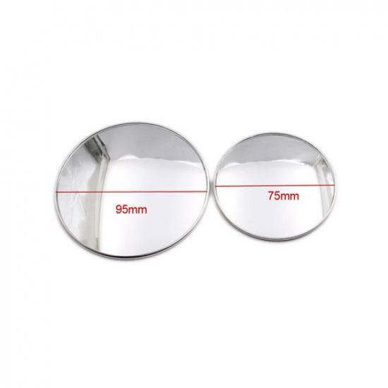 2pcs Car Blind Spot Mirror Round Convex Wide Angle Rear View Mirror For 75/95mm