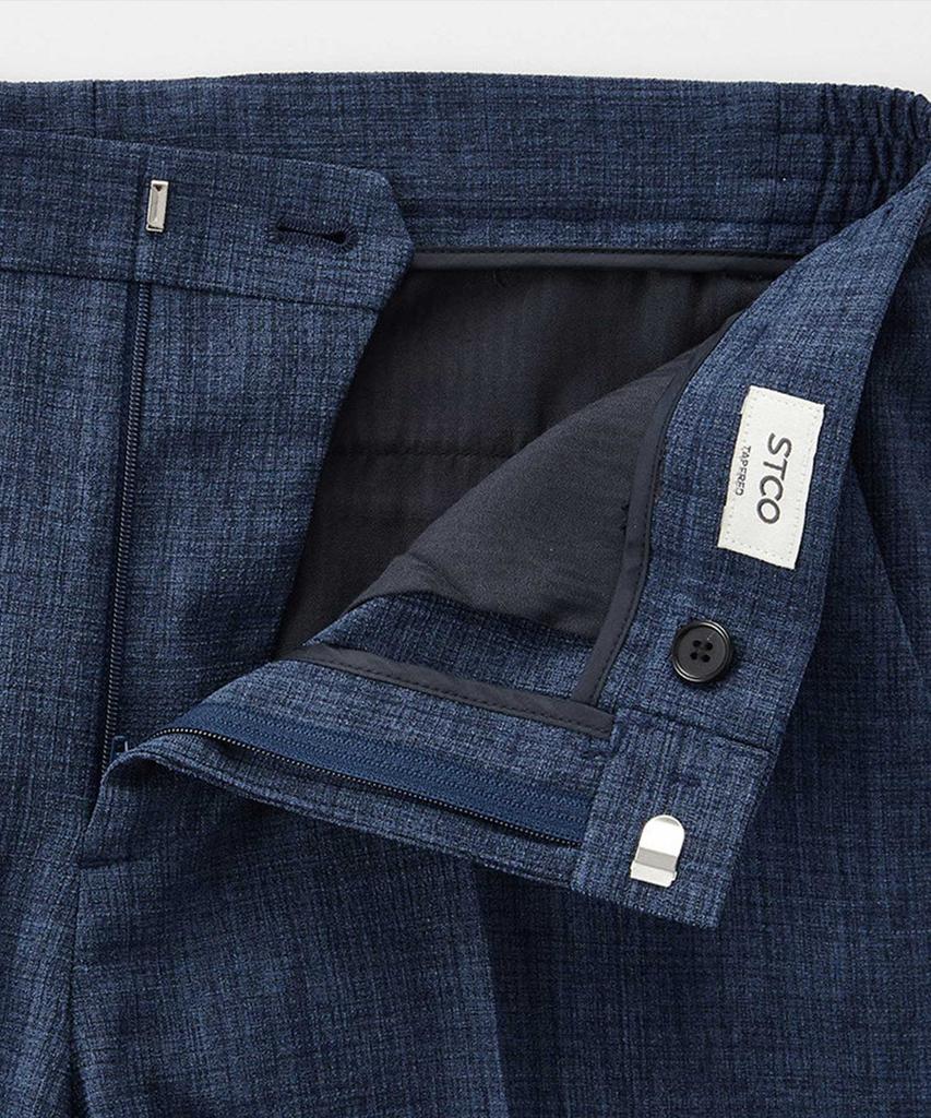 STCO Two-Tone Texture Lightweight Summer Slacks_Blue (Tapered Fit)_Sepvb06Tsl